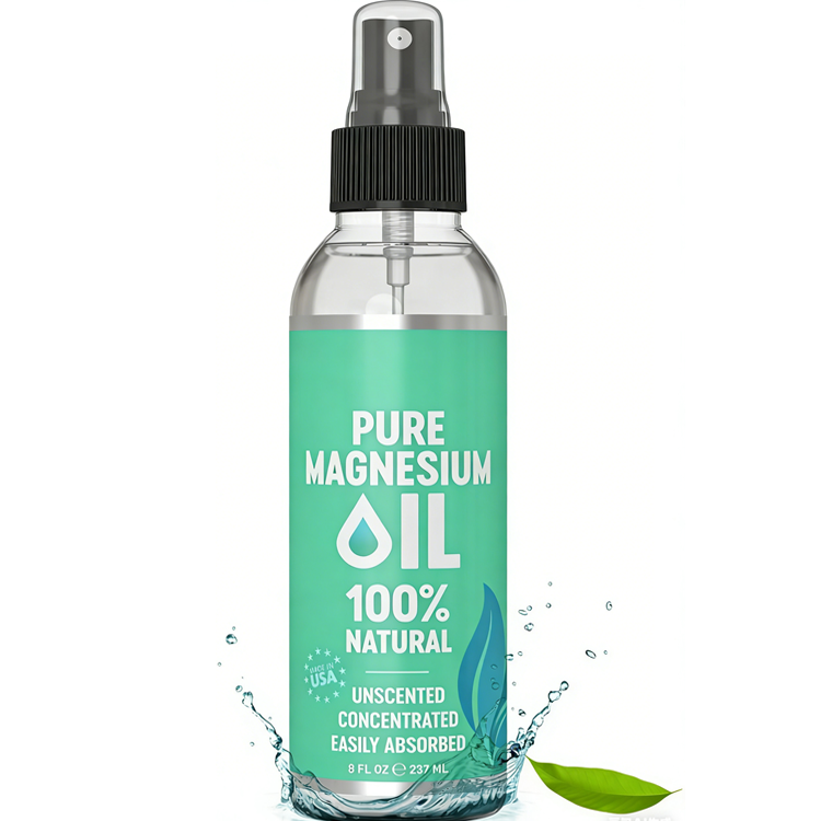 GMP SkinCare Manufacturer OEM Pure Magnesium Oil Spray for Sore Muscles, Feet, Joints and Leg Cramps, Helps with Sleeping and Post-Workout Recovery