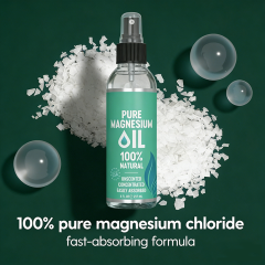 GMP SkinCare Manufacturer OEM Pure Magnesium Oil Spray for Sore Muscles, Feet, Joints and Leg Cramps, Helps with Sleeping and Post-Workout Recovery