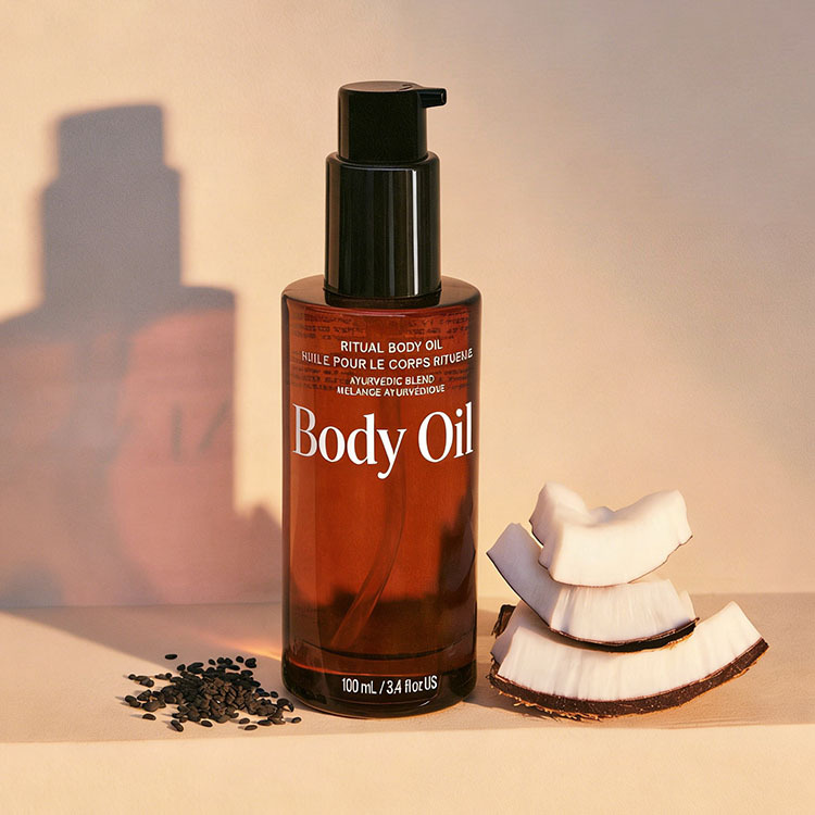 Private Label Lightweight Well-Absorbing Body Oil with Coconut Oil Jojoba Oil Nourishes Dry Skin for Long-lasting Hydration