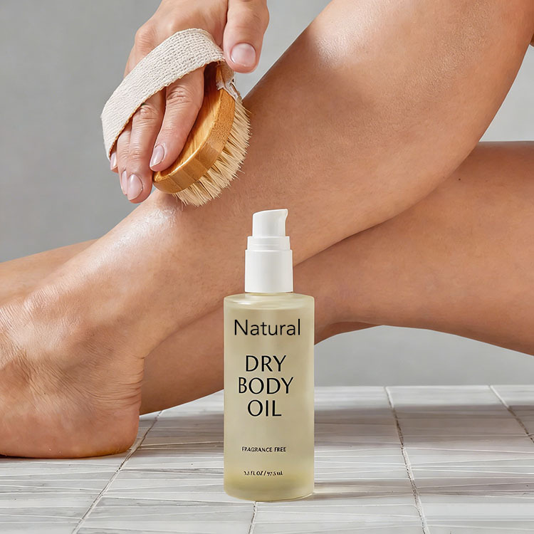 Private Label Moisturizing Body Oil with Sunflower Seed Oil Vitamin E to Smooth Dry Skin After Shower Bath Oil for Women