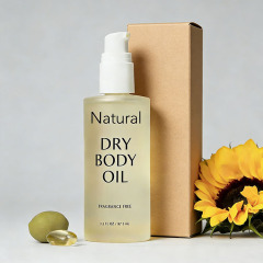 Private Label Moisturizing Body Oil with Sunflower Seed Oil Vitamin E to Smooth Dry Skin After Shower Bath Oil for Women