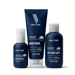 GMP Skin Care Manufacturer Custom Shaving Kit for Men, Moisturizing Pre Shave Oil Cream After Shave Balm with Shea Butter Helps Prevent Razor Bumps