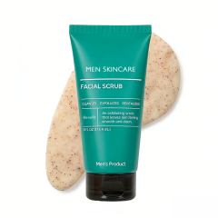 OEM Custom Face Wash Facial Scrub for Men, Natural Face Exfoliator with Apricot Seed Powder, Deep Cleanses,Smooths & Refreshes Skin