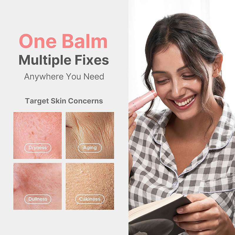 Custom Wrinkle Bounce Multi Balm Stick with PDRN Collagen All-in-One Hydrating Lip Balm Eye Cream Neck Cream Make Up Base & Face Mist Moisture Stick
