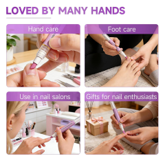 Custom Push & Buff 2-in-1 Cuticle Care Treatment Pen-Exfoliates,Polishes and Smooths Cuticles Easy Mess-Free Nail Care on the Go