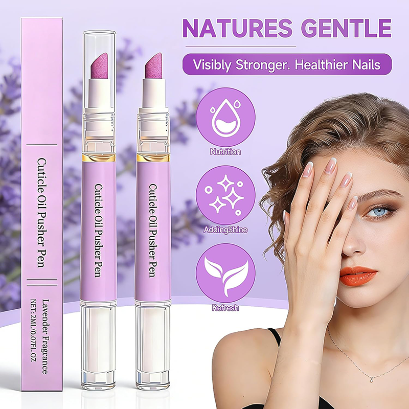 Custom Push & Buff 2-in-1 Cuticle Care Treatment Pen-Exfoliates,Polishes and Smooths Cuticles Easy Mess-Free Nail Care on the Go