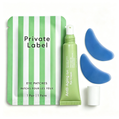 OEM ODM Premium Eye Care Bundle Anti-Aging Eye Cream with Peptides & Hyaluronic Acid and Under Eye Hydrogel Eye Masks Patches