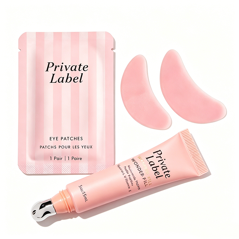 Custom Under Eye Mask Patches &Eye Serum with Retinal Niacinamide Correction for Puffy Eye Bags Fine Lines Dark Circles Wrinkles