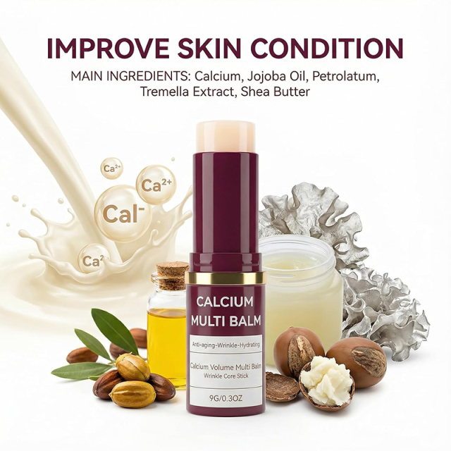 OEM Anti Aging Skincare Calcium Multi Balm Stick Collagen Wrinkles Stick for Firming & Reducing Wrinkles for Eye Neck & Face