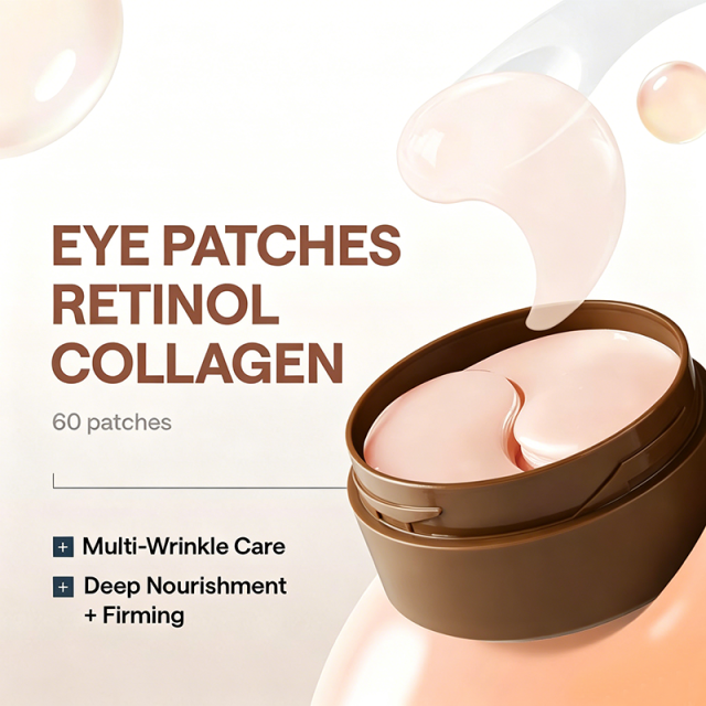 Private Label Naturals Retinol Collagen Eye Gels Mask to Depuff, Hydrate, Brighten and Cool, Reduce Dark Circles and Fine Lines