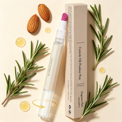 Private Label Cuticle Pusher & Oil Pen, Gentle Cuticle Remover for Dry & Damaged Nails, Nail Care Pen with Jojoba Oil &Vitamin E