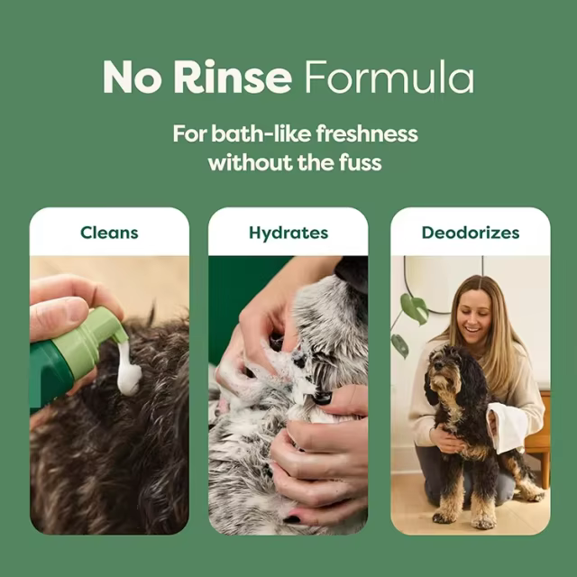 GMP OEM Waterless Dog Dry Shampoo & Conditioner Convenient No-Rinse Wash for Travel Cleaning Conditioning & Detangling