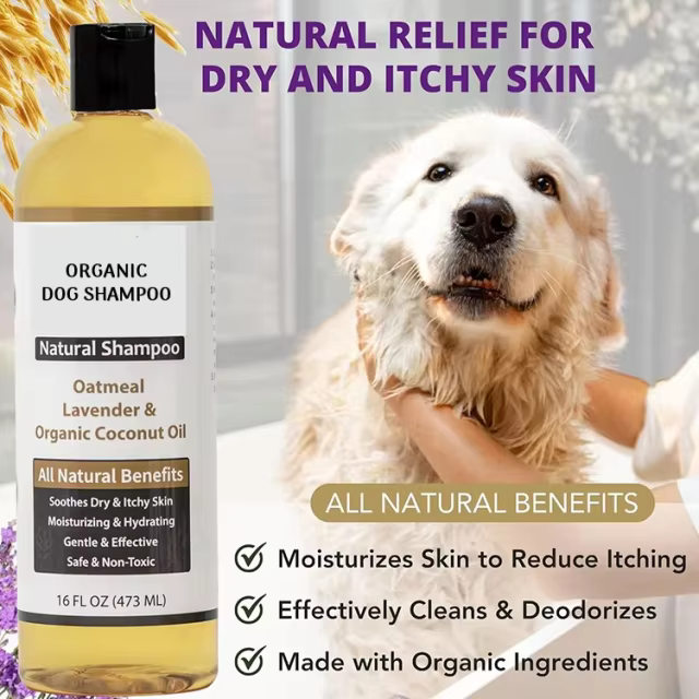 OEM All Natural Hypoallergenic Dog Deodorizing Shampoo with Aloe Oatmeal Soothing for Dry Itchy Allergy Sensitive Skin