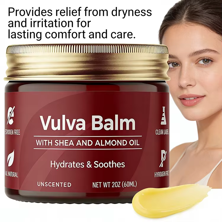 GMP Custom Natural Intimate Feminine Care Vulva Balm Butter, Itching Dryness Irritation Menopause Support, Vaginal Moisturizer