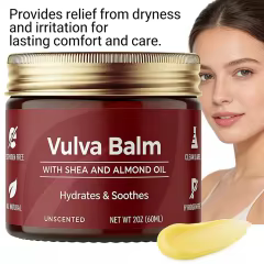 GMP Custom Natural Intimate Feminine Care Vulva Balm Butter, Itching Dryness Irritation Menopause Support, Vaginal Moisturizer