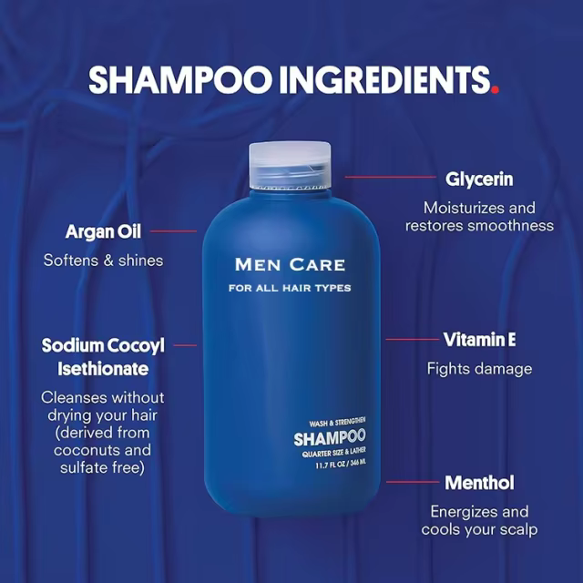 Private Label Nourishing Shampoo&Conditioner Set for Men Hair Care Natural Cleansing & Hydrating Formula with Natural Argan Oil