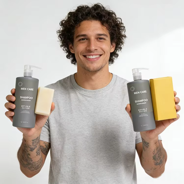 OEM 2in1 Daily Shampoo Conditioner for Men Natural Nourishing Shampoo and Conditioner Set Improves Hair Volume & Strength
