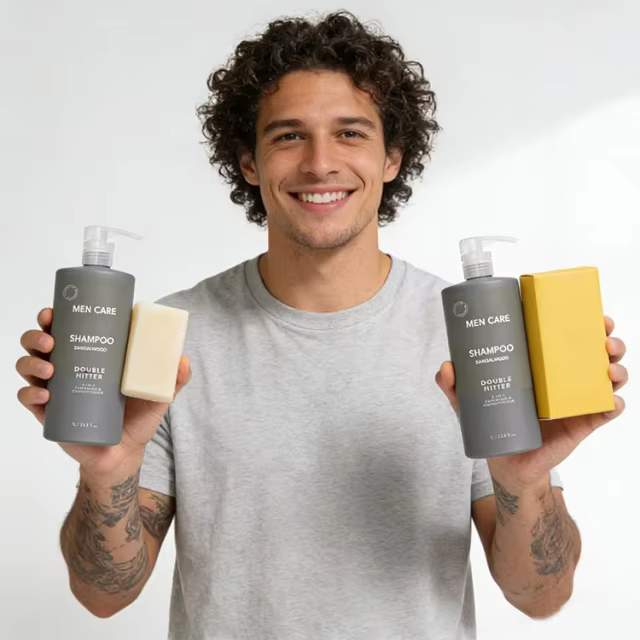 OEM 2in1 Daily Shampoo Conditioner for Men Natural Nourishing Shampoo and Conditioner Set Improves Hair Volume & Strength