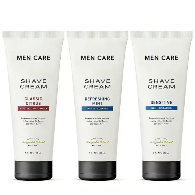 OEM Sensitive Shaving Cream with Aloe Soothes Dry Skin, Superior Beard Shaving Products No Irritation, Smooth Shave Gel for Men