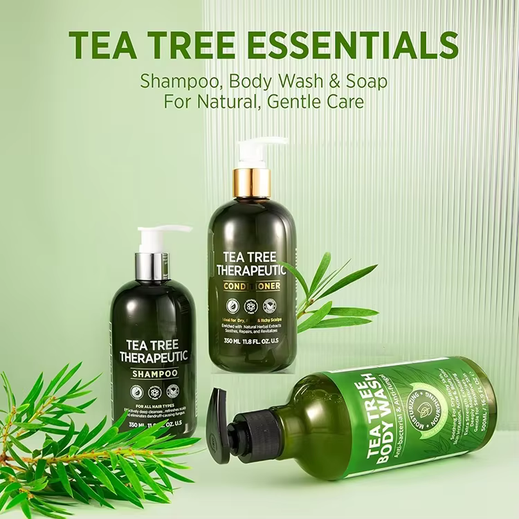 FDA Facility Custom Anti Dandruff Shampoo With Tea Tree Oil for Hair Growth Men Women's Medicated Shampoo for Dry& Itchy Scalp