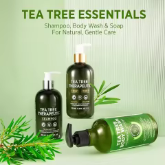 FDA Facility Custom Anti Dandruff Shampoo With Tea Tree Oil for Hair Growth Men Women's Medicated Shampoo for Dry& Itchy Scalp