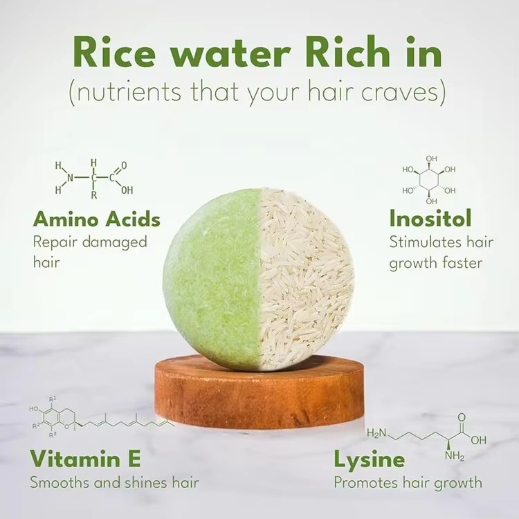 Private Label Rice Water Shampoo Rice Protein Conditioner Bar for Hair Growth, Repair Damage, Prevent Split Ends & Boosts Shine