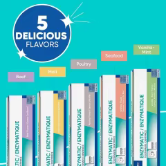 Custom Manufacturing Vet Formulated Advanced Enzymatic 3in1 Toothpaste Toothbrush Kit for Dogs Cats Pet Oral Care Toothpaste Gel