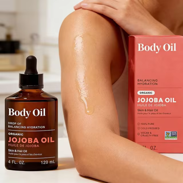 Cruelty-Free Vegan Skincare Organic Jojoba Oil for Body&Hair, Deeply Moisturizing Bath & Shower Oil for Smooth and Hydrated Skin