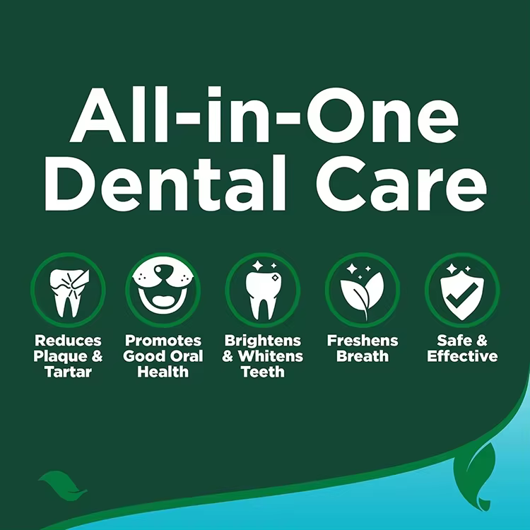 Custom Manufacturing Vet Formulated Advanced Enzymatic 3in1 Toothpaste Toothbrush Kit for Dogs Cats Pet Oral Care Toothpaste Gel