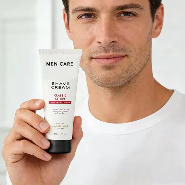 OEM Sensitive Shaving Cream with Aloe Soothes Dry Skin, Superior Beard Shaving Products No Irritation, Smooth Shave Gel for Men