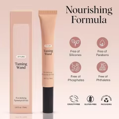 OEM Private Label Hair Finishing Stick Natural Hair Styling Cream Wax Stick with Mascara Brush Slick Flyaways & Smooth Frizz