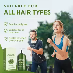 FDA Facility Custom Anti Dandruff Shampoo With Tea Tree Oil for Hair Growth Men Women's Medicated Shampoo for Dry& Itchy Scalp