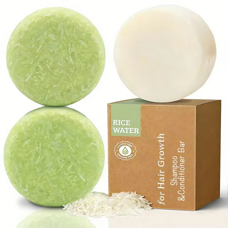 Private Label Rice Water Shampoo Rice Protein Conditioner Bar for Hair Growth, Repair Damage, Prevent Split Ends & Boosts Shine