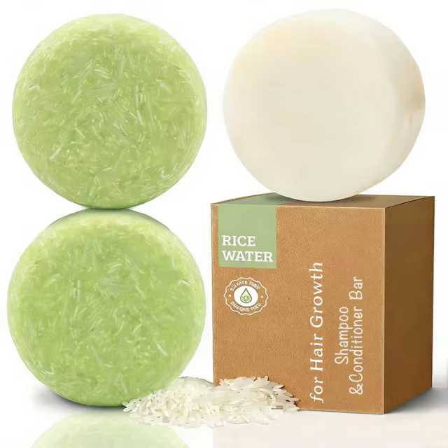 Private Label Rice Water Shampoo Rice Protein Conditioner Bar for Hair Growth, Repair Damage, Prevent Split Ends & Boosts Shine