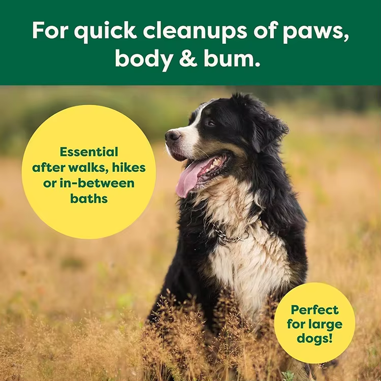 Custom Label XL Pet Wipes for Dogs & Cats 3-in-1 Hypoallergenic Cleaning,Deodorizing and Hydrating Extra Large Grooming Wipes