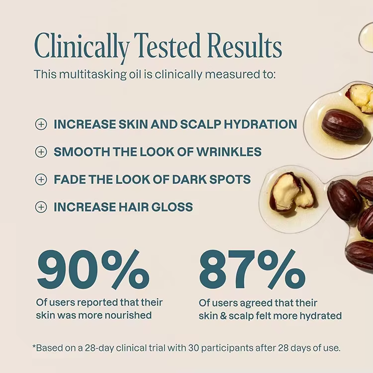 Cruelty-Free Vegan Skincare Organic Jojoba Oil for Body&Hair, Deeply Moisturizing Bath & Shower Oil for Smooth and Hydrated Skin