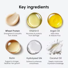 OEM Hair Oil for Frizzy Hair with Argan Oil Protein Hair Serum for Dry and Curly Hair Gloss Frizz Control Keratin Hair Treatment