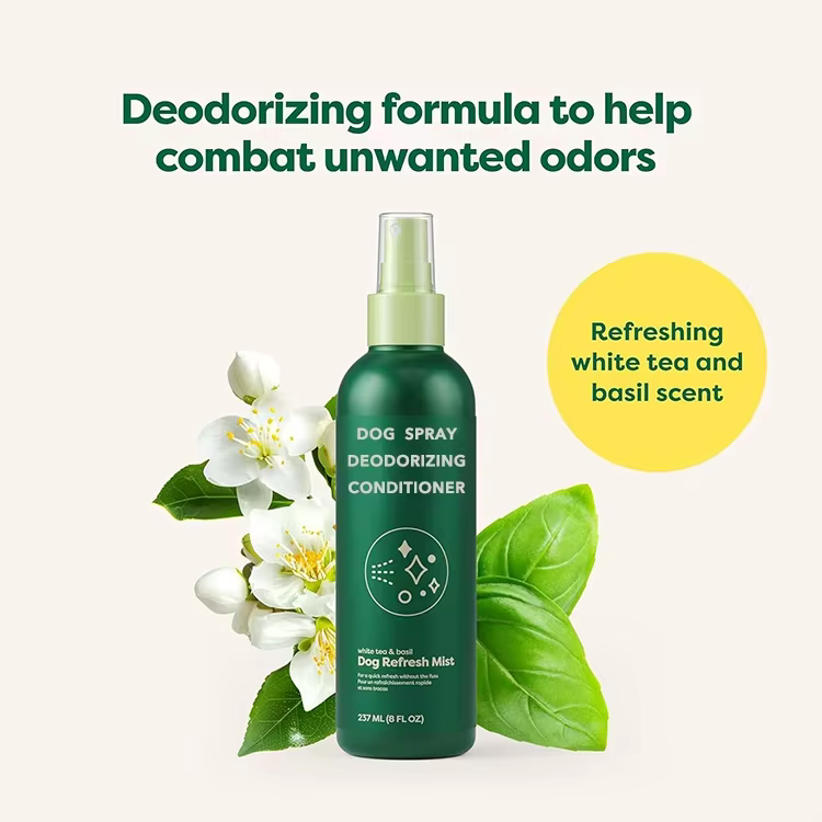 GMP Factory Custom Dog Deodorizing Spray Natural Conditioning & Odor-Eliminating Perfume Spray No Rinse Detangler Spray for Dog