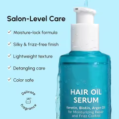 OEM Hair Oil for Frizzy Hair with Argan Oil Protein Hair Serum for Dry and Curly Hair Gloss Frizz Control Keratin Hair Treatment