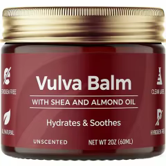 GMP Custom Natural Intimate Feminine Care Vulva Balm Butter, Itching Dryness Irritation Menopause Support, Vaginal Moisturizer