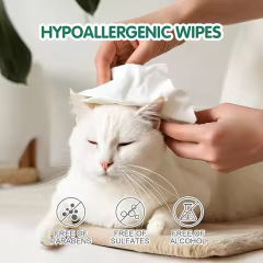 Custom Dog Wipes Hypoallergenic Cleaning and Hydrating Pet Wipes for Dogs and Cats Gentle Grooming for Dog's Paws Body and Butt