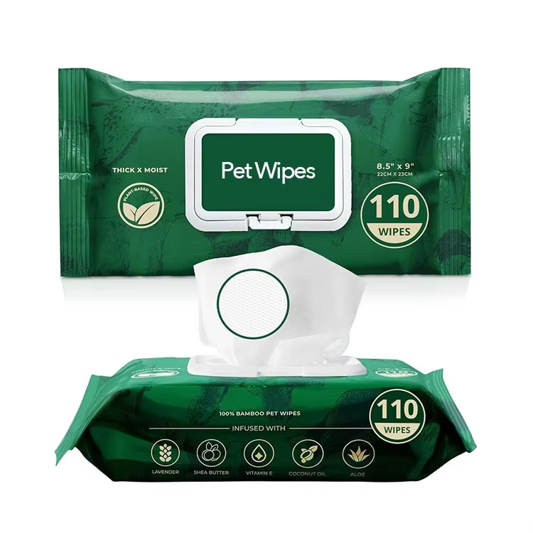 Custom Dog Wipes Hypoallergenic Cleaning and Hydrating Pet Wipes for Dogs and Cats Gentle Grooming for Dog's Paws Body and Butt