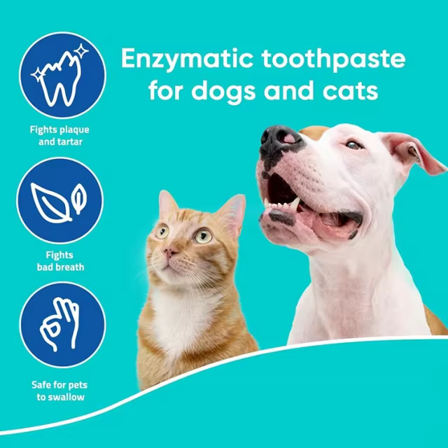 Custom Label Pet Dual-Enzyme Toothpaste for Healthy Oral Care &Fresh Breath Dogs Cats Dental Care Teeth Cleaning Toothpaste