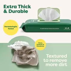 Custom Label XL Pet Wipes for Dogs & Cats 3-in-1 Hypoallergenic Cleaning,Deodorizing and Hydrating Extra Large Grooming Wipes