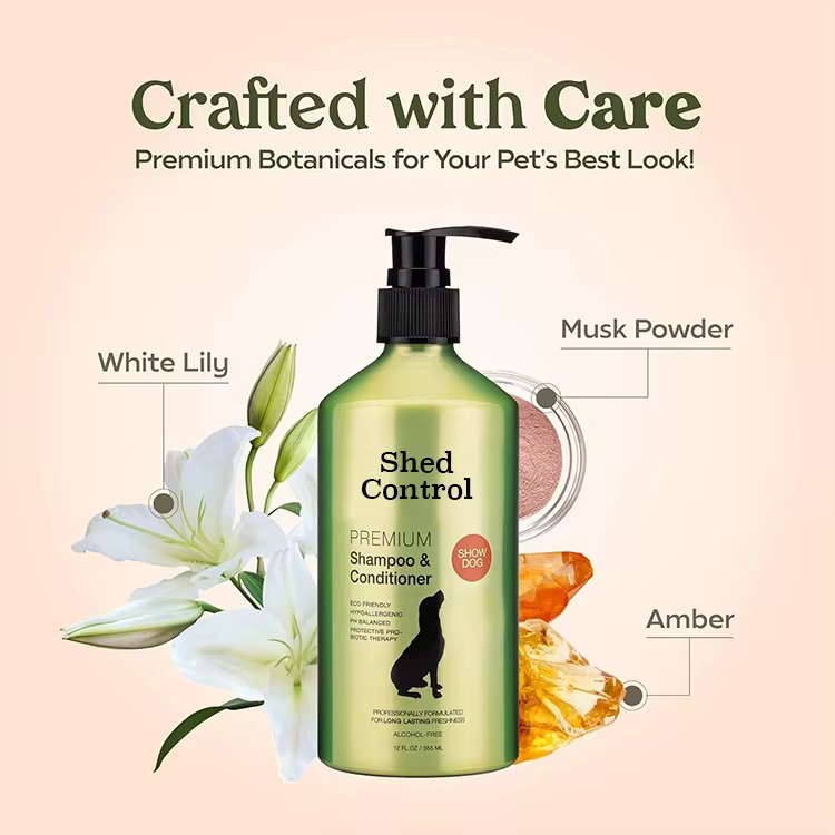 Custom Manufacturing Private Label Dog Deshedding Shampoo Deep Cleansing PH-Balanced Alcohol-free Shampoo Conditioner for Dogs
