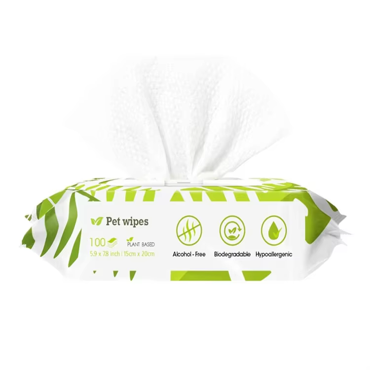 OEM Gentle Dog Paw Cleaner Wipes for Body Ears Face Coat Alcohol-free Hypoallergenic Pet Wipes Private Label