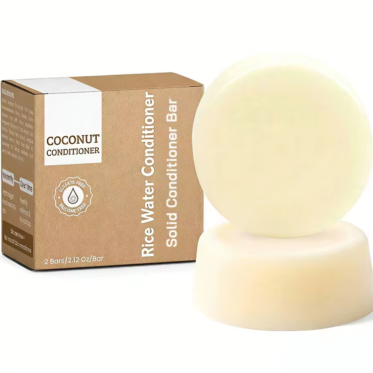 OEM Conditioner Bar with Rice Water Protein Coconut Oil Promote Hair Growth, Strengthen & Moisturize Dry, Damaged Hair Types