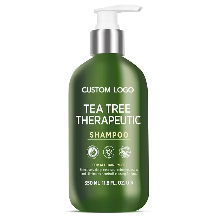 FDA Facility Custom Anti Dandruff Shampoo With Tea Tree Oil for Hair Growth Men Women's Medicated Shampoo for Dry& Itchy Scalp