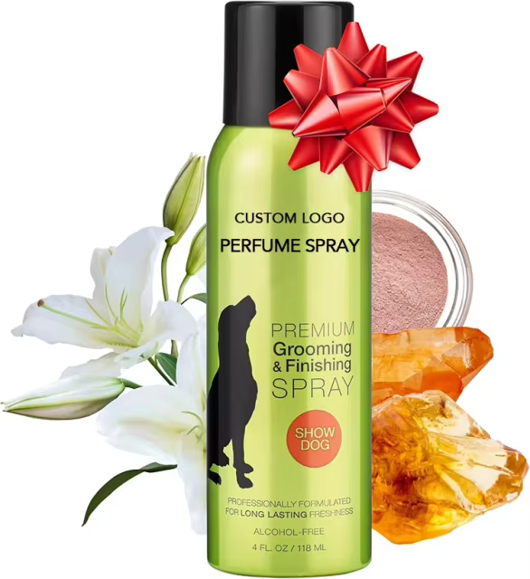Custom Dog Perfume Spray Long Lasting Scent for Grooming Hypoallergenic Alcohol-Free Detangling Pet Cologne Spray for Dogs