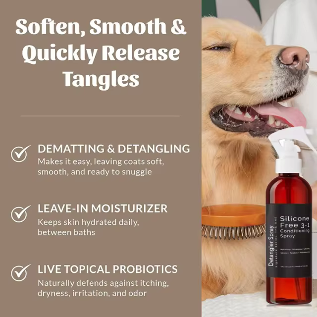 OEM Dog Grooming&Finishing Spray Long Lasting Vanilla Hypoallergenic Pet Cologne Help Smooth Coat& Reduce Tangles for Dogs